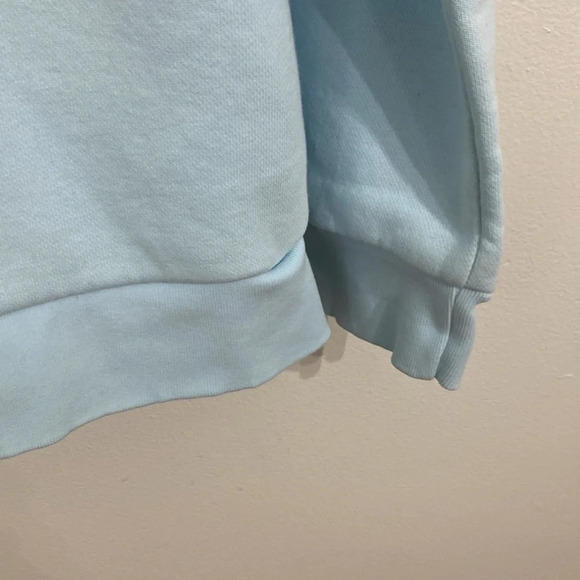 Adidas Essentials Trefoil Sweatshirt Almost Blue Slim Fit Casual Unisex - Picture 4 of 7